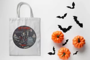 tote-bag blanc halloween